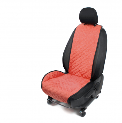 Широкая накидка алькантара красная